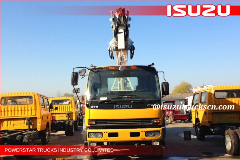 heavy construction machiney ISUZU lifting equipment 22m aerial working platform service truck for sale