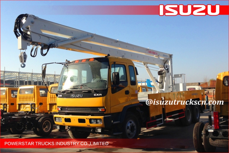 heavy construction machiney ISUZU lifting equipment 22m aerial working platform service truck for sale