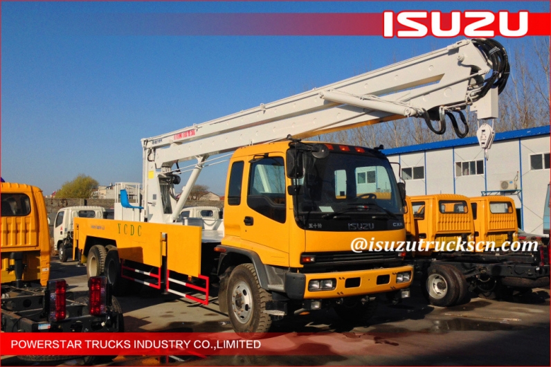 heavy construction machiney ISUZU lifting equipment 22m aerial working platform service truck for sale
