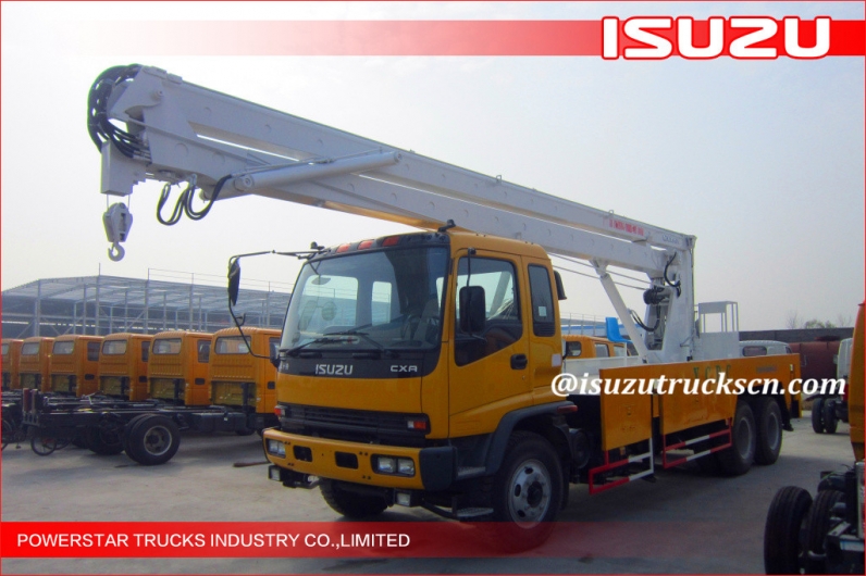 heavy construction machiney ISUZU lifting equipment 22m aerial working platform service truck for sale