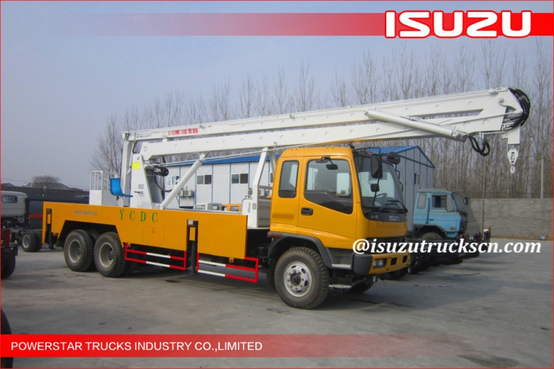 heavy construction machiney ISUZU lifting equipment 22m aerial working platform service truck for sale