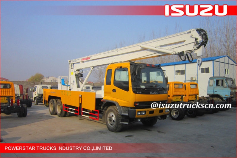 heavy construction machiney ISUZU lifting equipment 22m aerial working platform service truck for sale