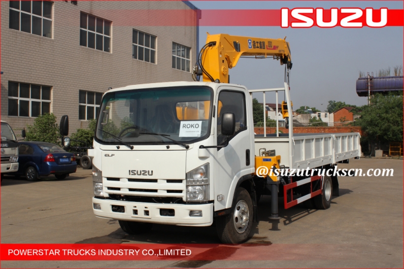 Isuzu 5Tons truck mounted crane/mini crane price/mini truck mounted crane