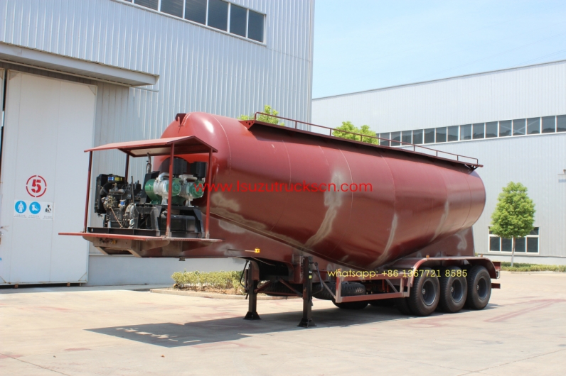35cbm 3 Axle Dry Bulk Cement Truck Powder Transport Tanker Semi Trailer for sale