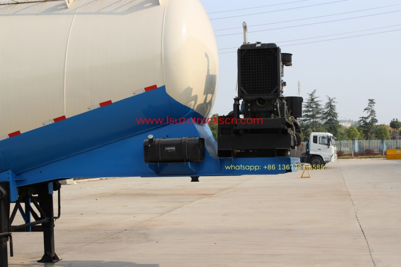 35cbm 3 Axle Dry Bulk Cement Truck Powder Transport Tanker Semi Trailer for sale