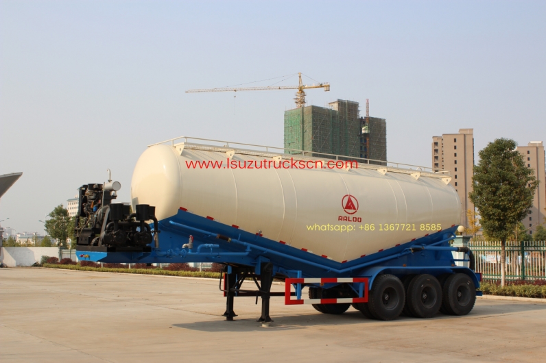 35cbm 3 Axle Dry Bulk Cement Truck Powder Transport Tanker Semi Trailer for sale