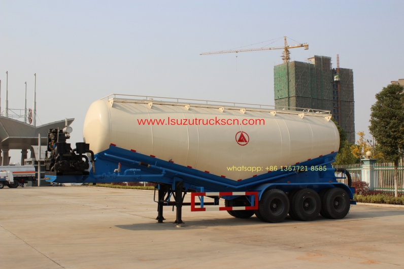 35cbm 3 Axle Dry Bulk Cement Truck Powder Transport Tanker Semi Trailer for sale