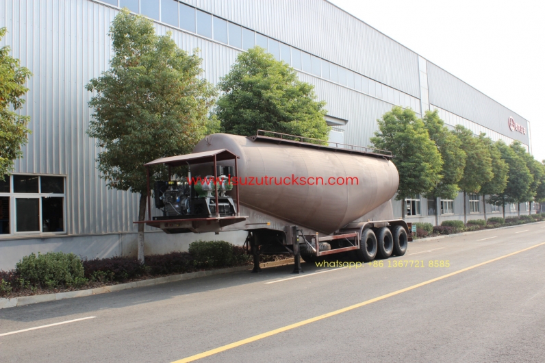 35cbm 3 Axle Dry Bulk Cement Truck Powder Transport Tanker Semi Trailer for sale