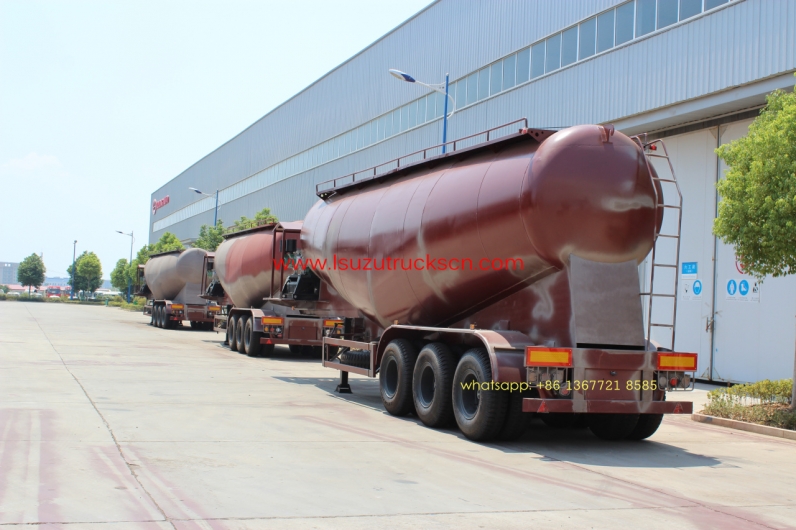 35cbm 3 Axle Dry Bulk Cement Truck Powder Transport Tanker Semi Trailer for sale
