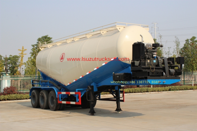 35cbm 3 Axle Dry Bulk Cement Truck Powder Transport Tanker Semi Trailer for sale