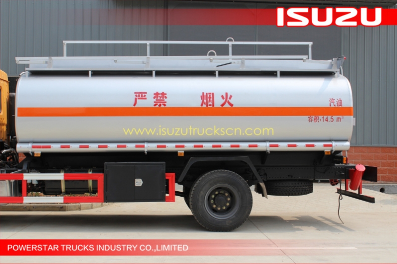 25m3 Isuzu truck Aluminum alloy fuel tanker truck for sale