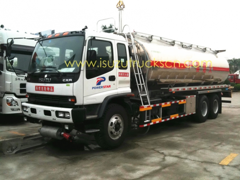25m3 Isuzu truck Aluminum alloy fuel tanker truck for sale