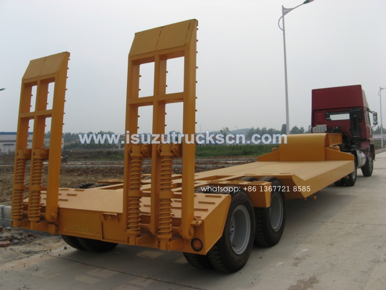 china 2 axles 3 axles 50ton heavy duty low bed trailers/lowbed semi trailer for sale