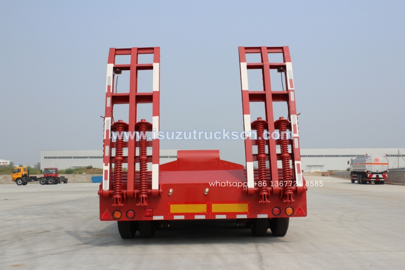 China manufacturer muti axle hydraulic gooseneck detachable lowbed/lowboy semi truck trailer for sale