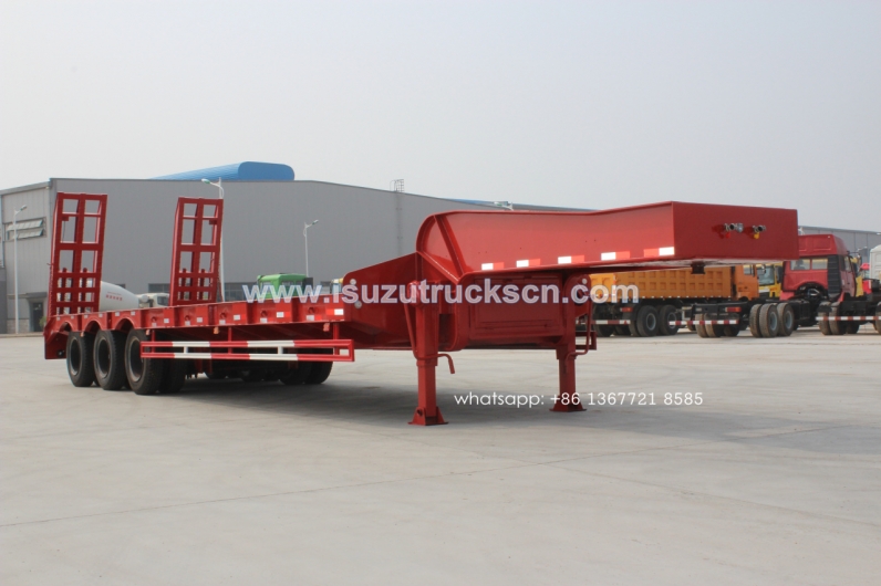 China manufacturer muti axle hydraulic gooseneck detachable lowbed/lowboy semi truck trailer for sale