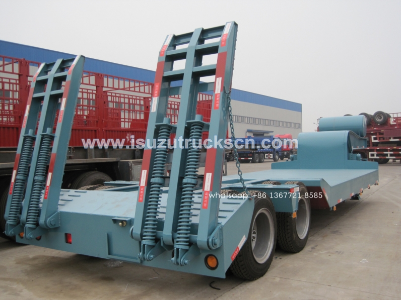 china 2 axles 3 axles 50ton heavy duty low bed trailers/lowbed semi trailer for sale