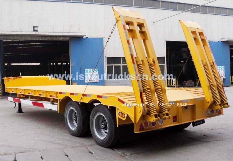 china 2 axles 3 axles 50ton heavy duty low bed trailers/lowbed semi trailer for sale