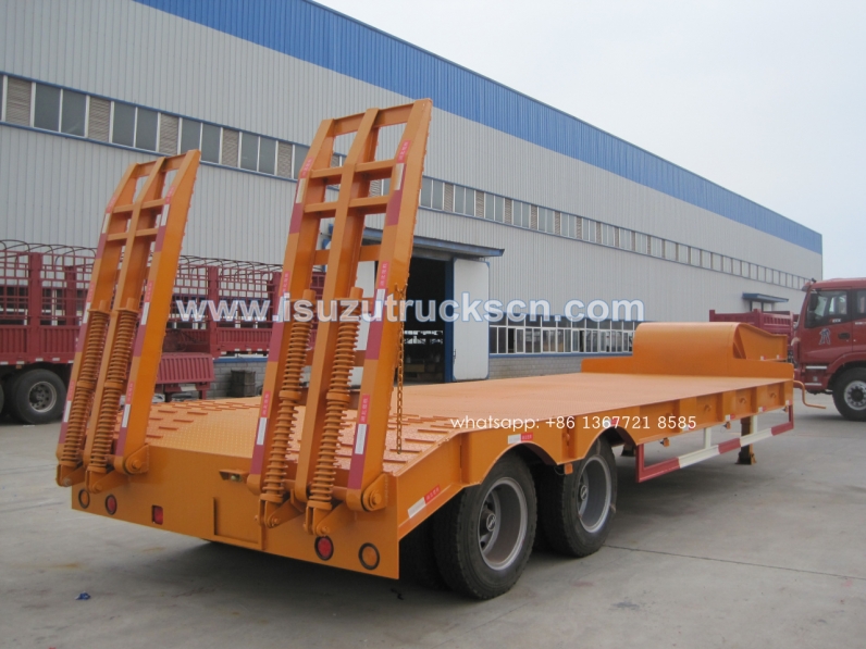 china 2 axles 3 axles 50ton heavy duty low bed trailers/lowbed semi trailer for sale