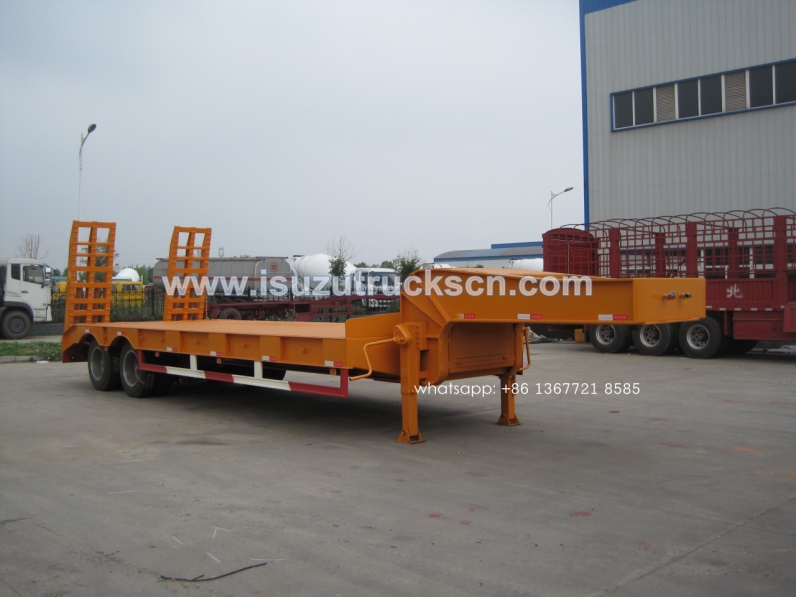 china 2 axles 3 axles 50ton heavy duty low bed trailers/lowbed semi trailer for sale