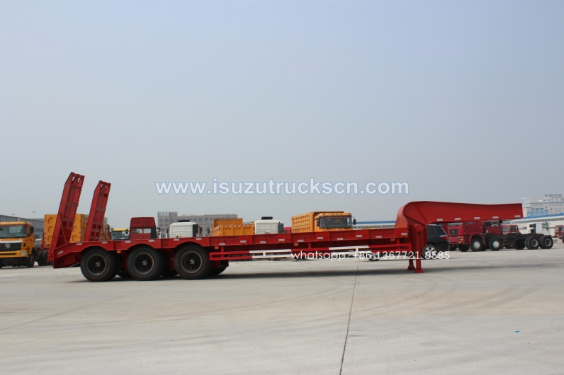 China manufacturer muti axle hydraulic gooseneck detachable lowbed/lowboy semi truck trailer for sale