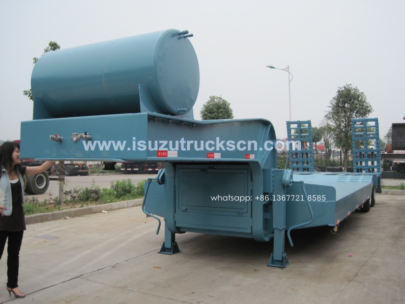 china 2 axles 3 axles 50ton heavy duty low bed trailers/lowbed semi trailer for sale