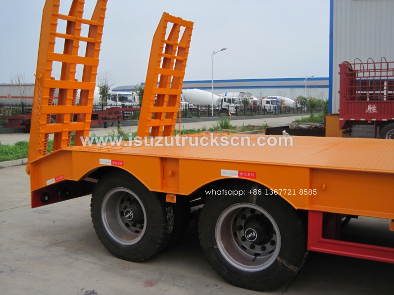 china 2 axles 3 axles 50ton heavy duty low bed trailers/lowbed semi trailer for sale