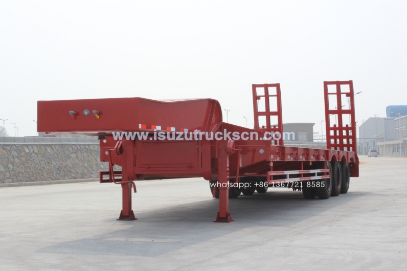China manufacturer muti axle hydraulic gooseneck detachable lowbed/lowboy semi truck trailer for sale