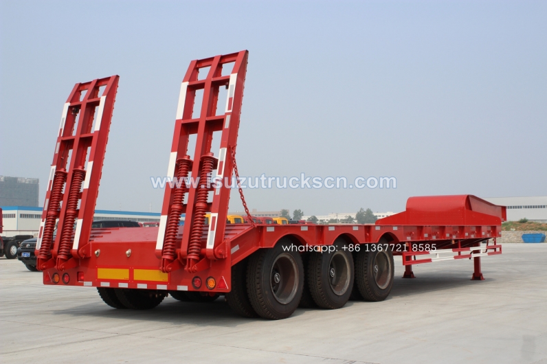 China manufacturer muti axle hydraulic gooseneck detachable lowbed/lowboy semi truck trailer for sale