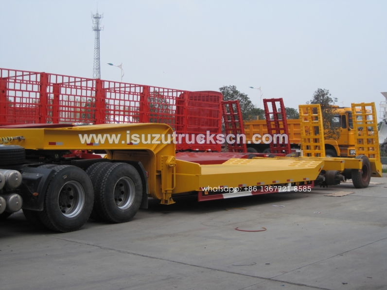china 2 axles 3 axles 50ton heavy duty low bed trailers/lowbed semi trailer for sale