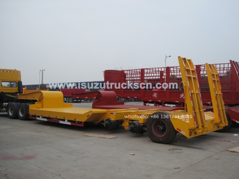 china 2 axles 3 axles 50ton heavy duty low bed trailers/lowbed semi trailer for sale