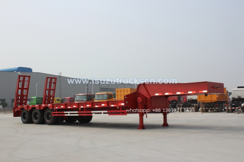China manufacturer muti axle hydraulic gooseneck detachable lowbed/lowboy semi truck trailer for sale