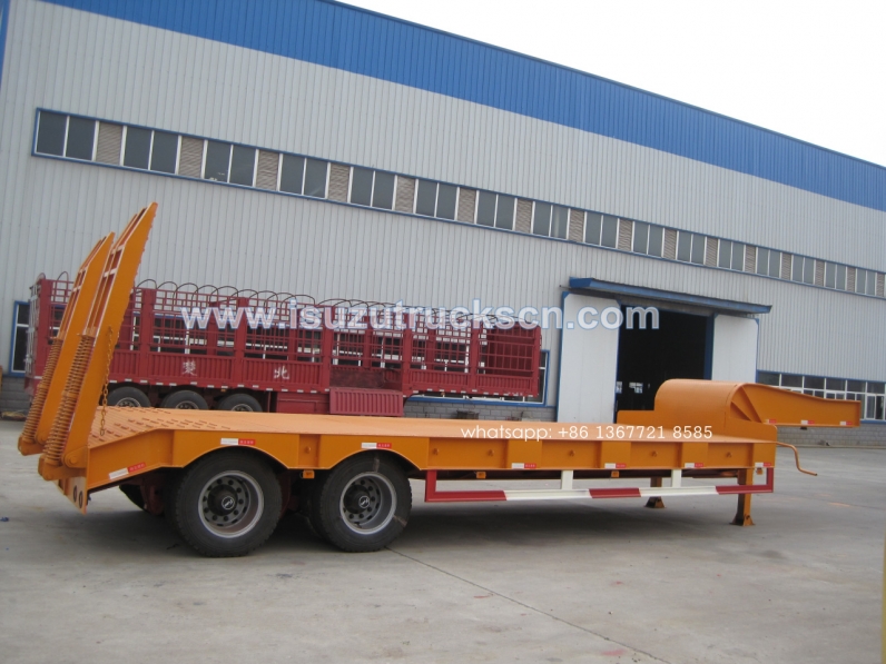 china 2 axles 3 axles 50ton heavy duty low bed trailers/lowbed semi trailer for sale