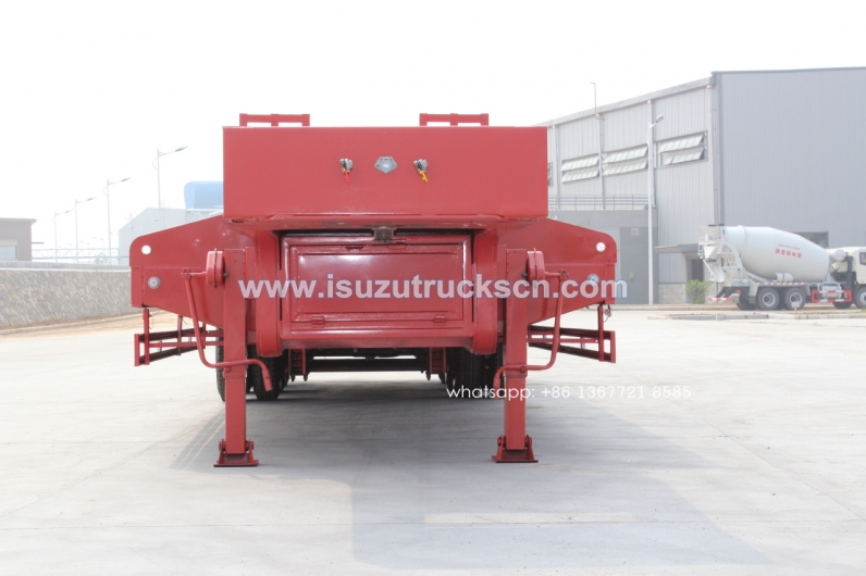 China manufacturer muti axle hydraulic gooseneck detachable lowbed/lowboy semi truck trailer for sale