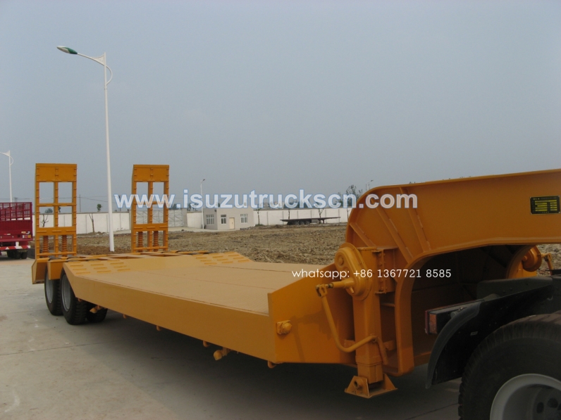 china 2 axles 3 axles 50ton heavy duty low bed trailers/lowbed semi trailer for sale