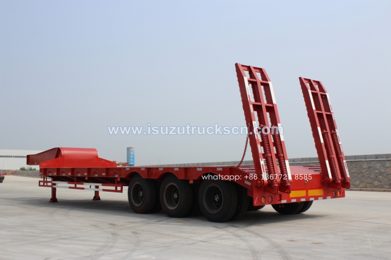 China manufacturer muti axle hydraulic gooseneck detachable lowbed/lowboy semi truck trailer for sale