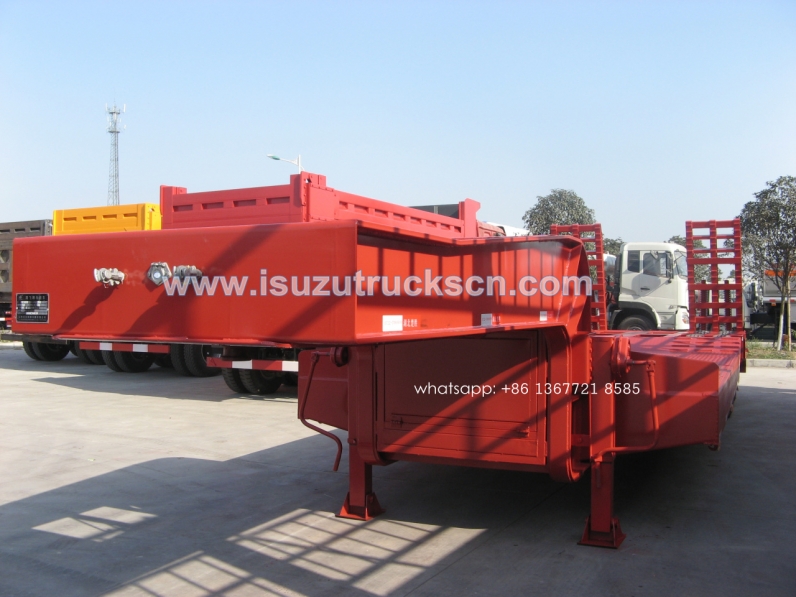china 2 axles 3 axles 50ton heavy duty low bed trailers/lowbed semi trailer for sale