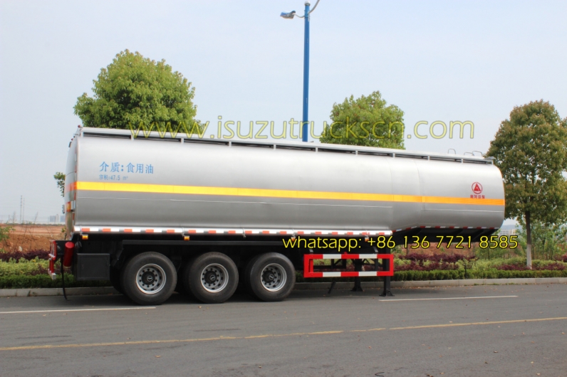 ISUZU tractor trailer Tri-axle 50000 liters oil tank fuel tanker semi trailer