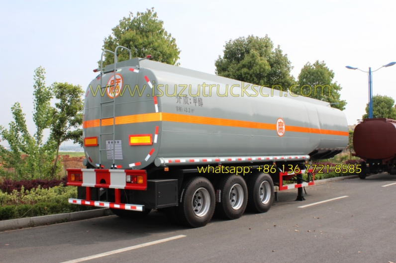 ISUZU tractor trailer Tri-axle 50000 liters oil tank fuel tanker semi trailer