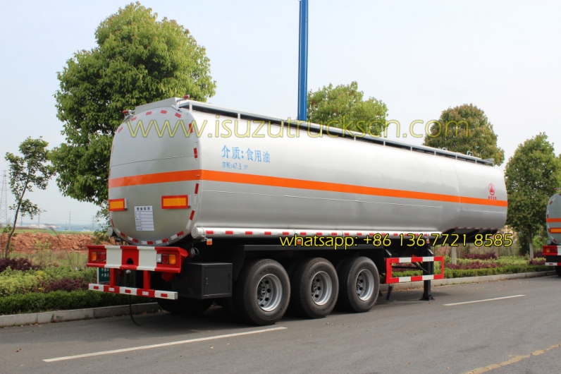 ISUZU tractor trailer Tri-axle 50000 liters oil tank fuel tanker semi trailer