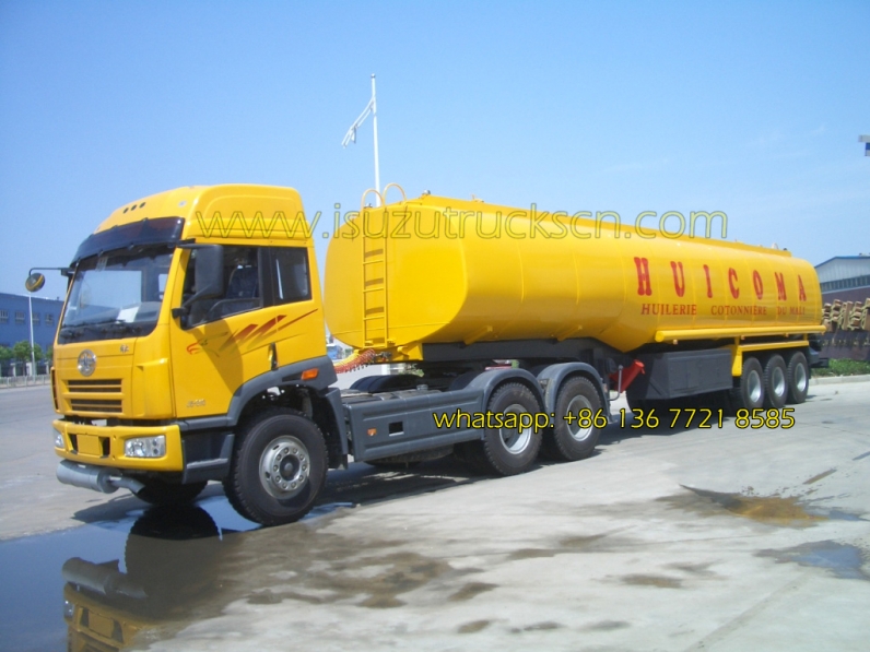 ISUZU tractor trailer Tri-axle 50000 liters oil tank fuel tanker semi trailer