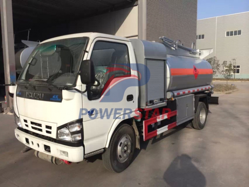 Factory direct sale 4000L Isuzu Fiscal Refuel Tank Truck for Gasoline/Light Diesel Delivery