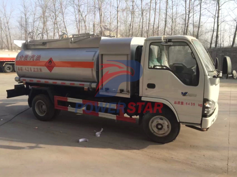 Factory direct sale 4000L Isuzu Fiscal Refuel Tank Truck for Gasoline/Light Diesel Delivery