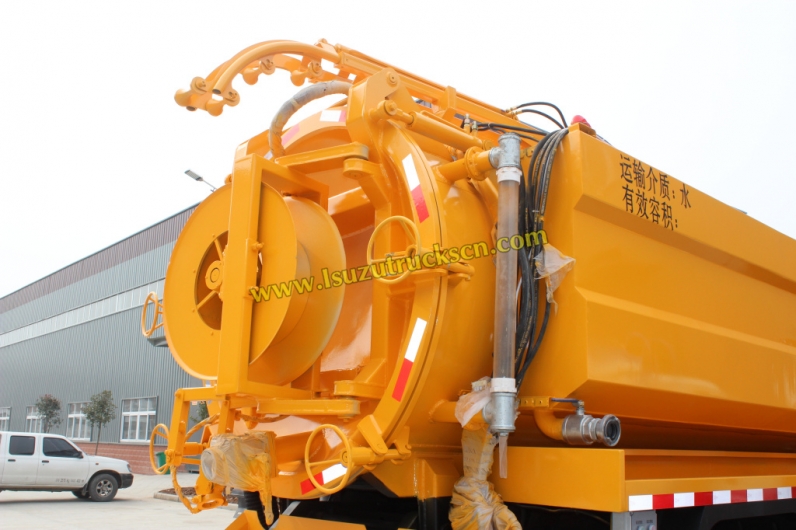 10wheesl Isuzu brand Combined Sewer Jetting Vacuum Trucks