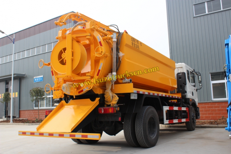 10wheesl Isuzu brand Combined Sewer Jetting Vacuum Trucks