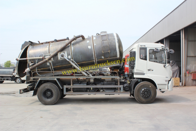 10wheesl Isuzu brand Combined Sewer Jetting Vacuum Trucks