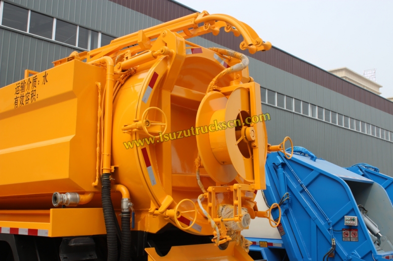 10wheesl Isuzu brand Combined Sewer Jetting Vacuum Trucks