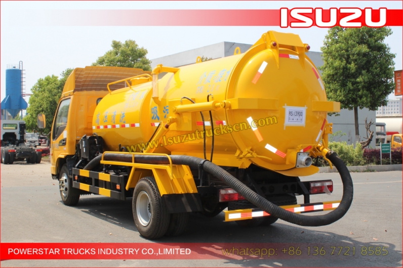 japanese NKR ELF FTR 6000Liter Isuzu Sewer Cleaning Combination Vacuum Jetting Trucks