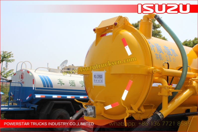 japanese NKR ELF FTR 6000Liter Isuzu Sewer Cleaning Combination Vacuum Jetting Trucks