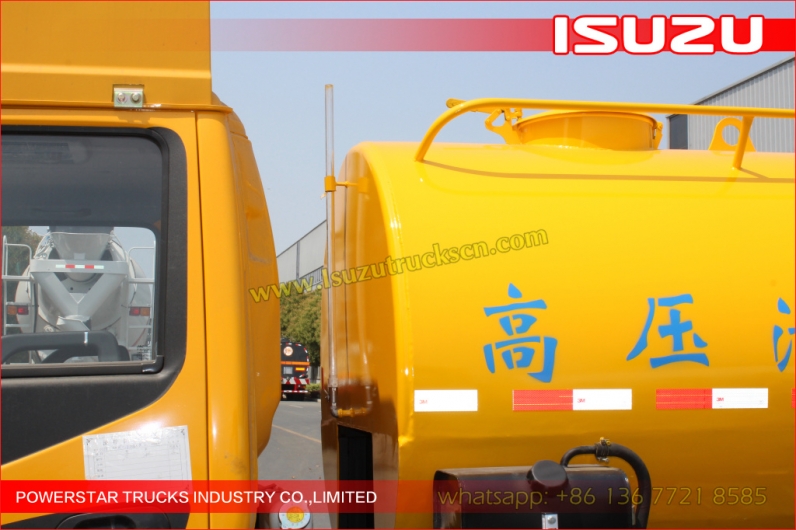 japanese NKR ELF FTR 6000Liter Isuzu Sewer Cleaning Combination Vacuum Jetting Trucks