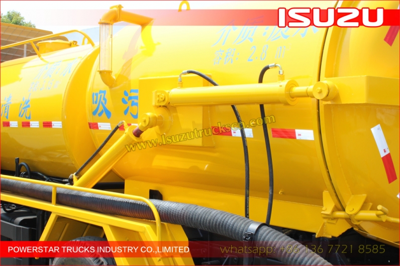japanese NKR ELF FTR 6000Liter Isuzu Sewer Cleaning Combination Vacuum Jetting Trucks